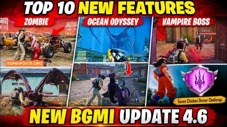 New BGMI 4.6 update featured graphic — zombie, Ocean Odyssey, vampire boss